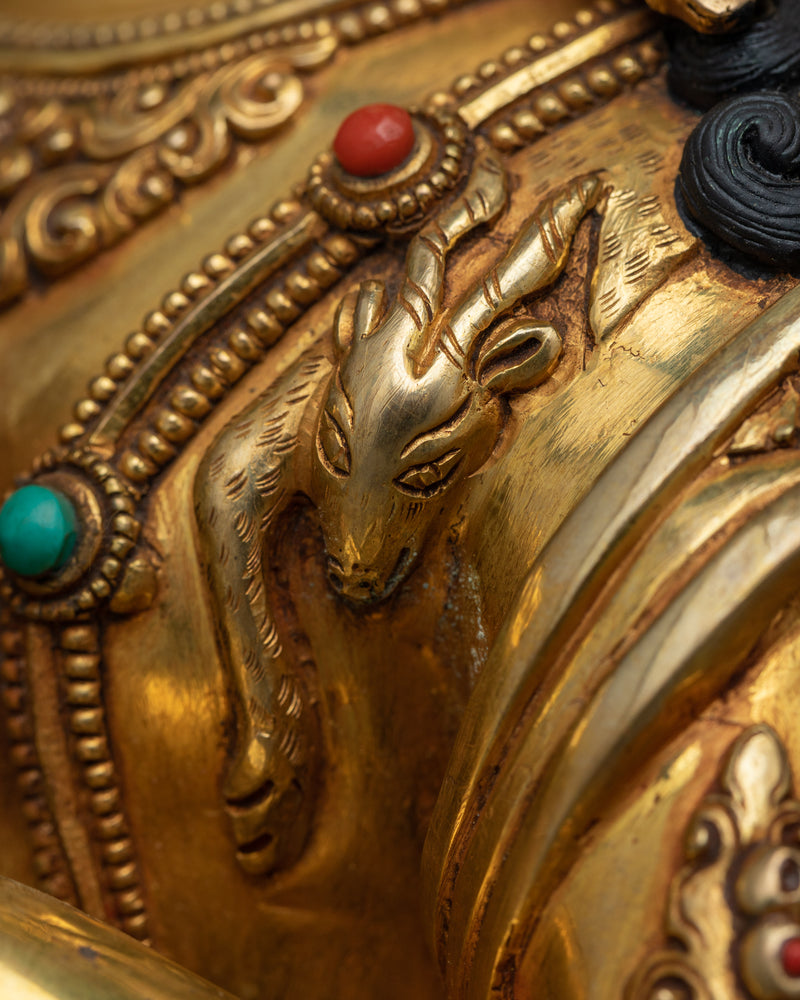 Gold Gilded Chenrezig Statue | Magnificent Handcrafted Statue Made from Nepal