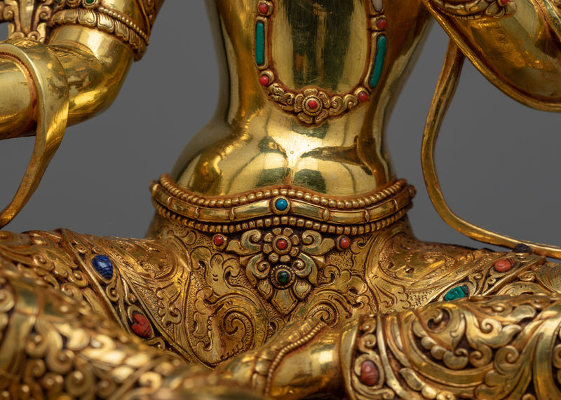 Green Tara Graceful | Magnificent Handcrafted Statue Made From Old Artist