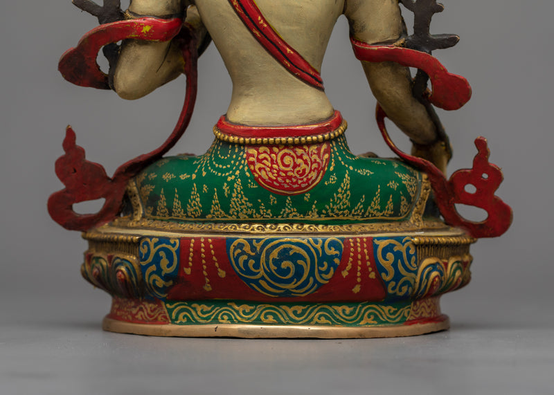 Colorful White Tara Statue | Radiant Symbol of Compassion and Longevity