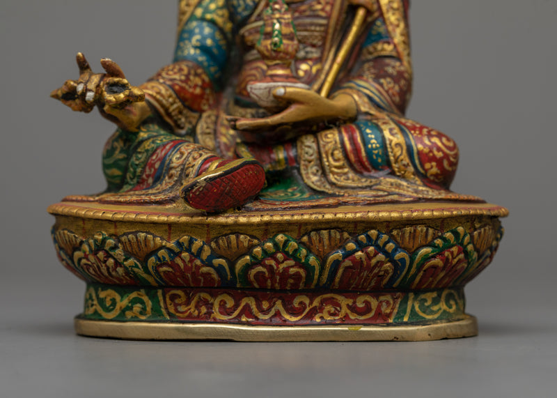 Colored Guru Rinpoche Statue | Symbol of Spiritual Mastery