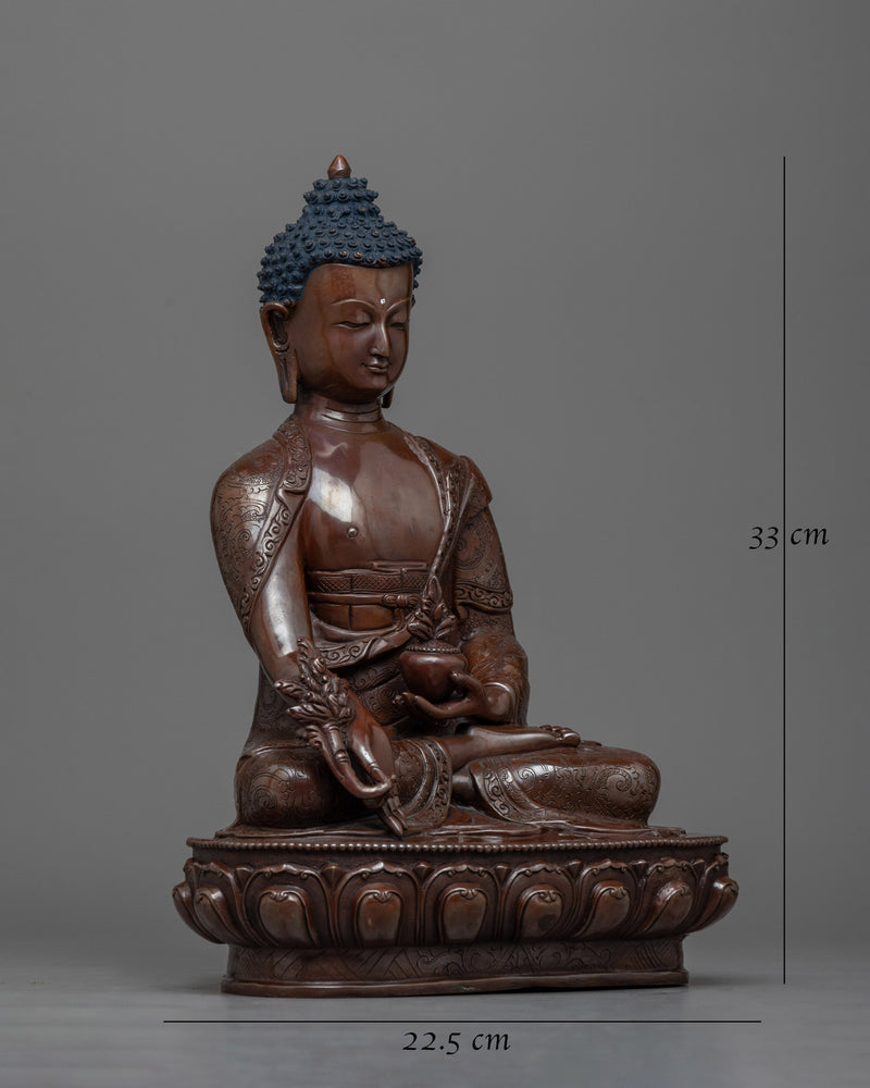 Oxidized Medicine Buddha Statue | Symbol of Healing and Wisdom