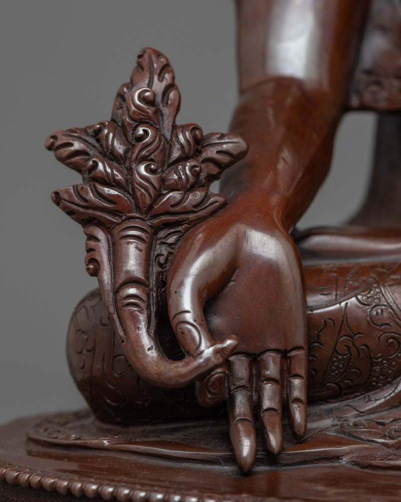 Oxidized Medicine Buddha Statue | Symbol of Healing and Wisdom