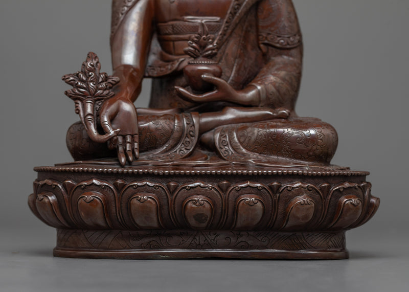 Oxidized Medicine Buddha Statue | Symbol of Healing and Wisdom