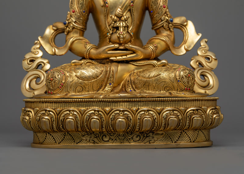 Beautiful Amitayus Tibetan Statue | Traditionally Hand-made in Nepal