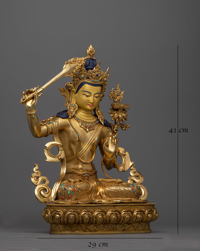 Manjushri Insight Wisdom Statue | Embodying Divine Wisdom and Clarity