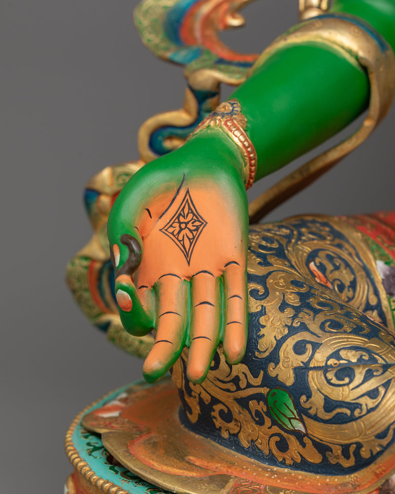 Tinct Green Tara Statue | Symbol of Compassion and Protection