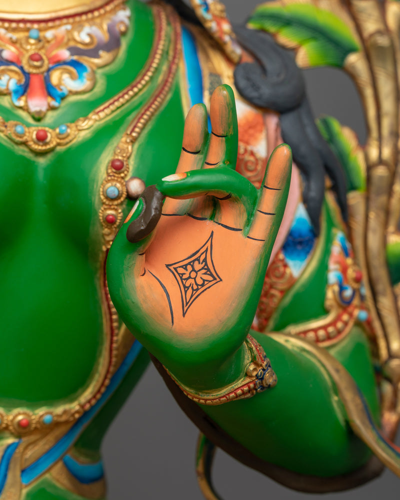 Tinct Green Tara Statue | Symbol of Compassion and Protection