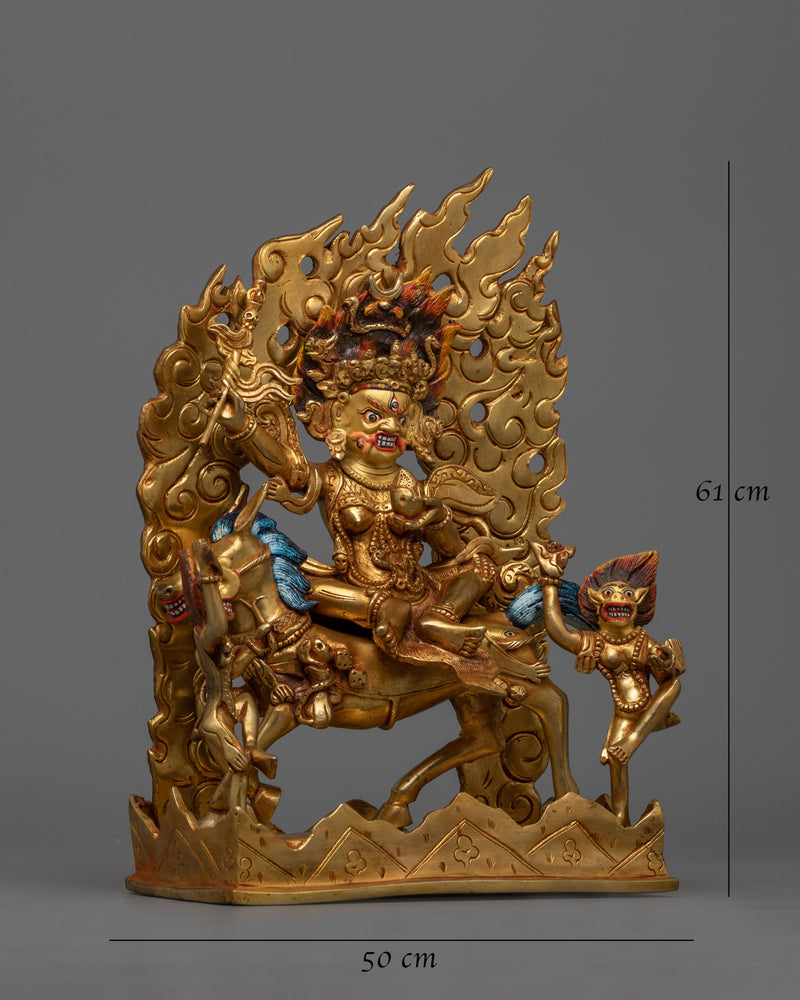 Wrathful Palden Lhamo Statue | Guardian of Spiritual Strength