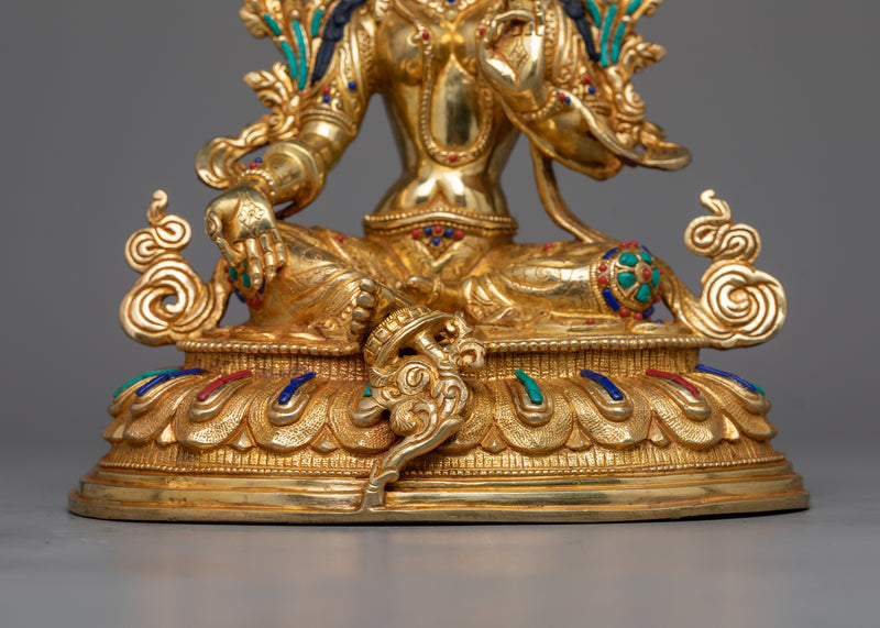 Green Tara Swifty Deity | The beautiful Handcrafted Statue | Figure of Female Buddha