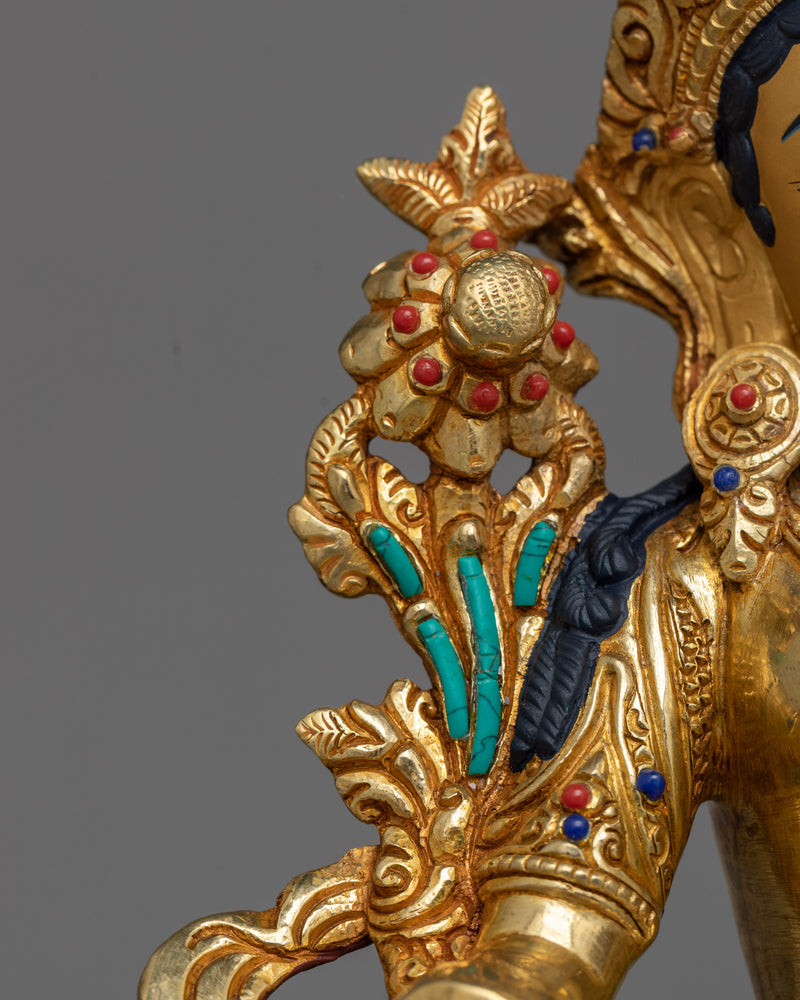 Green Tara Swifty Deity | The beautiful Handcrafted Statue | Figure of Female Buddha