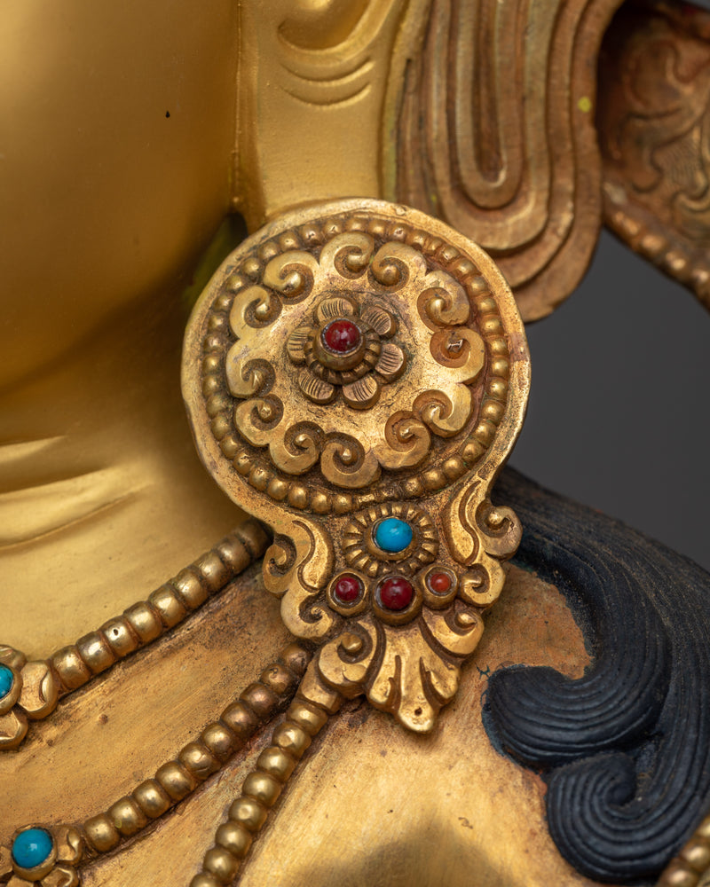 Graceful Tara Gold Gilded Statue | Radiant Symbol of Compassion and Beauty