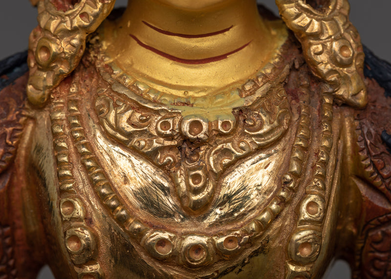 Buddha Amitayus Oxidized Statue | Artisan-Crafted Symbol of Longevity