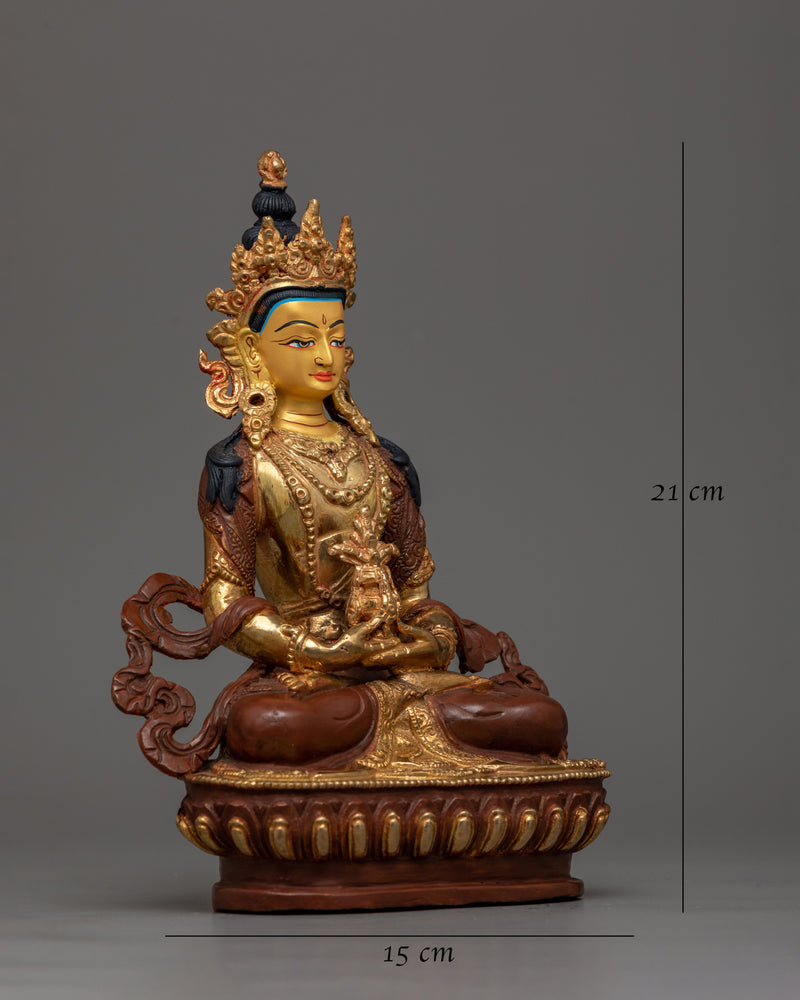 Buddha Amitayus Oxidized Statue | Artisan-Crafted Symbol of Longevity