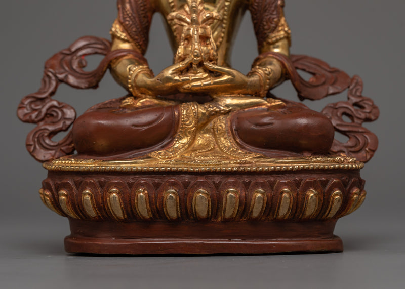 Buddha Amitayus Oxidized Statue | Artisan-Crafted Symbol of Longevity