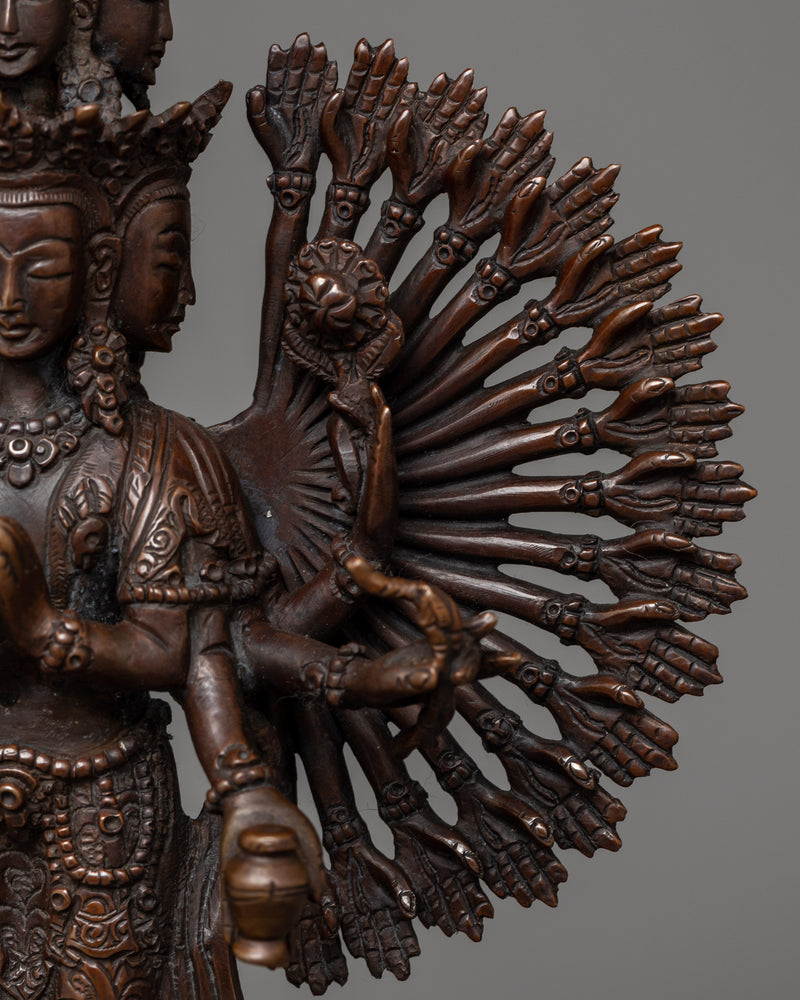 1000-Armed Chenrezig Figure | Handcrafted Symbol of Compassion