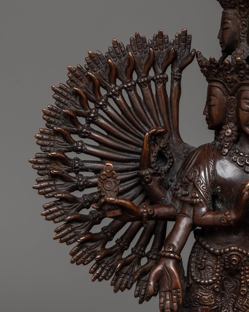 1000-Armed Chenrezig Figure | Handcrafted Symbol of Compassion