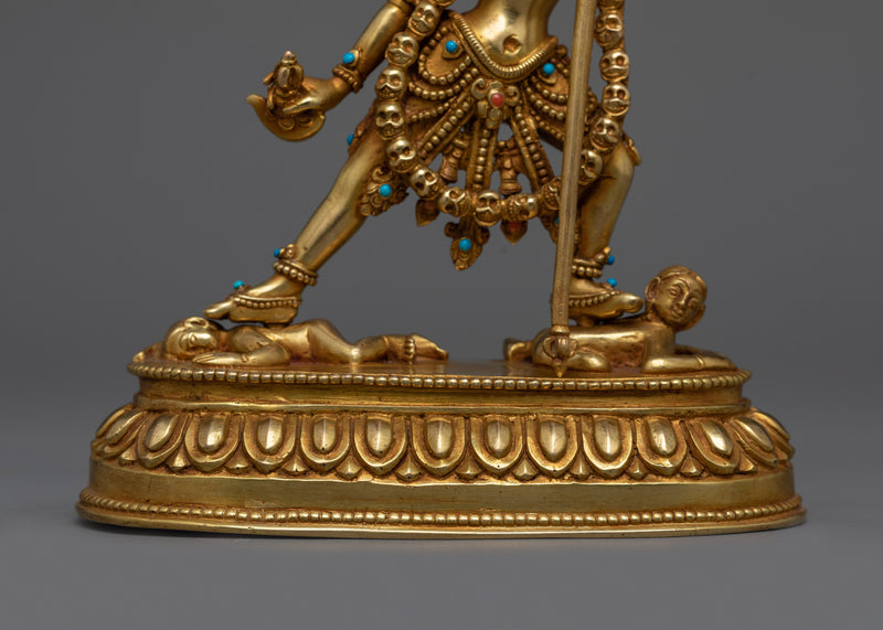 Beautifully Gold-Gilded Vajrayogini Statue | Handcrafted Artwork of Nepalese Artisans