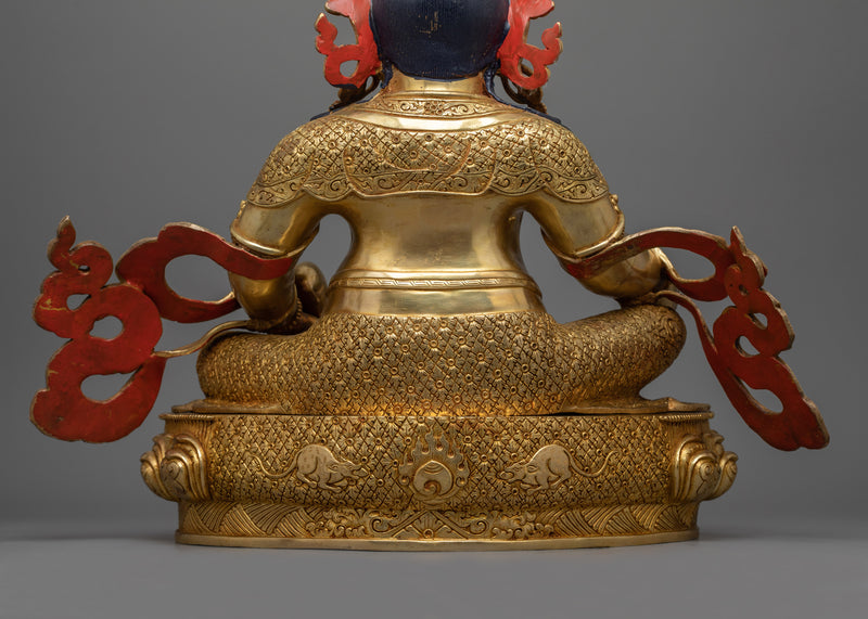 Handcrafted Gold-Gilded Dzambhala Statue | Buddhist Artful Design