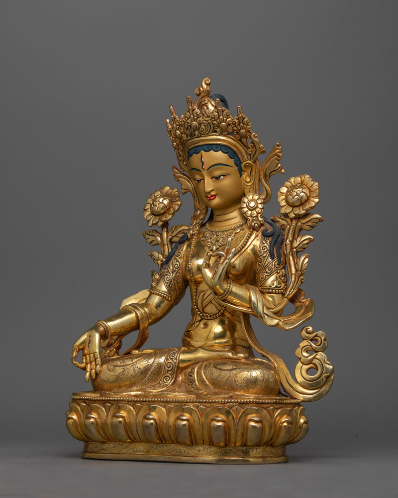 white-tara-gold-gilded