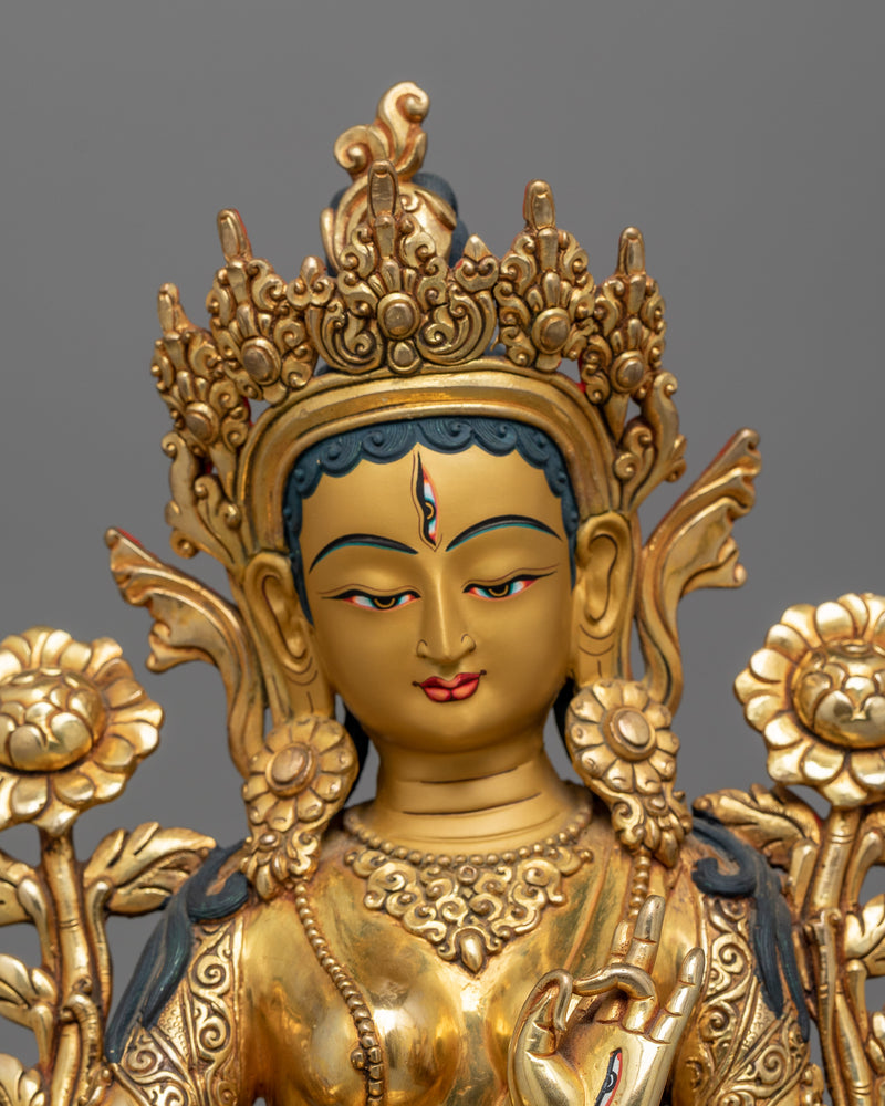 white-tara-gold-gilded