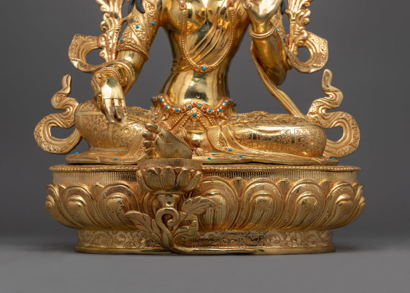 Female Deity Green Tara Statue | Elegantly Hand-crafted Idol