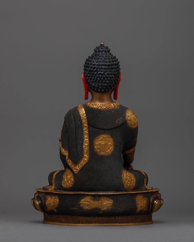 Oxidized Figure of Shakyamuni Buddha | Meticulously Crafted Spiritual Icon