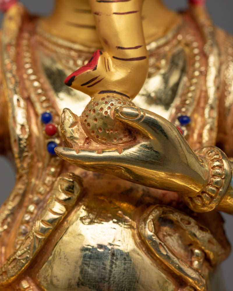 Ganesh Gold-Gilded Statue | Handcrafted Emblem of Prosperity