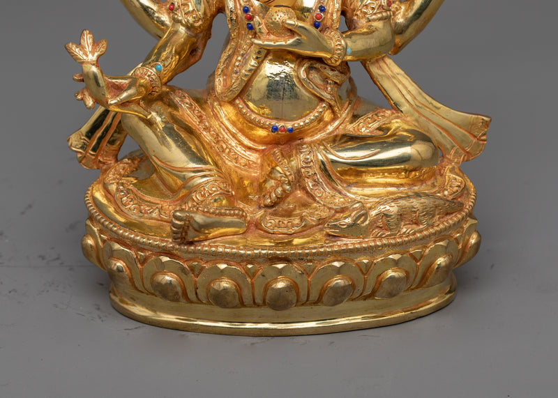 Ganesh Gold-Gilded Statue | Handcrafted Emblem of Prosperity