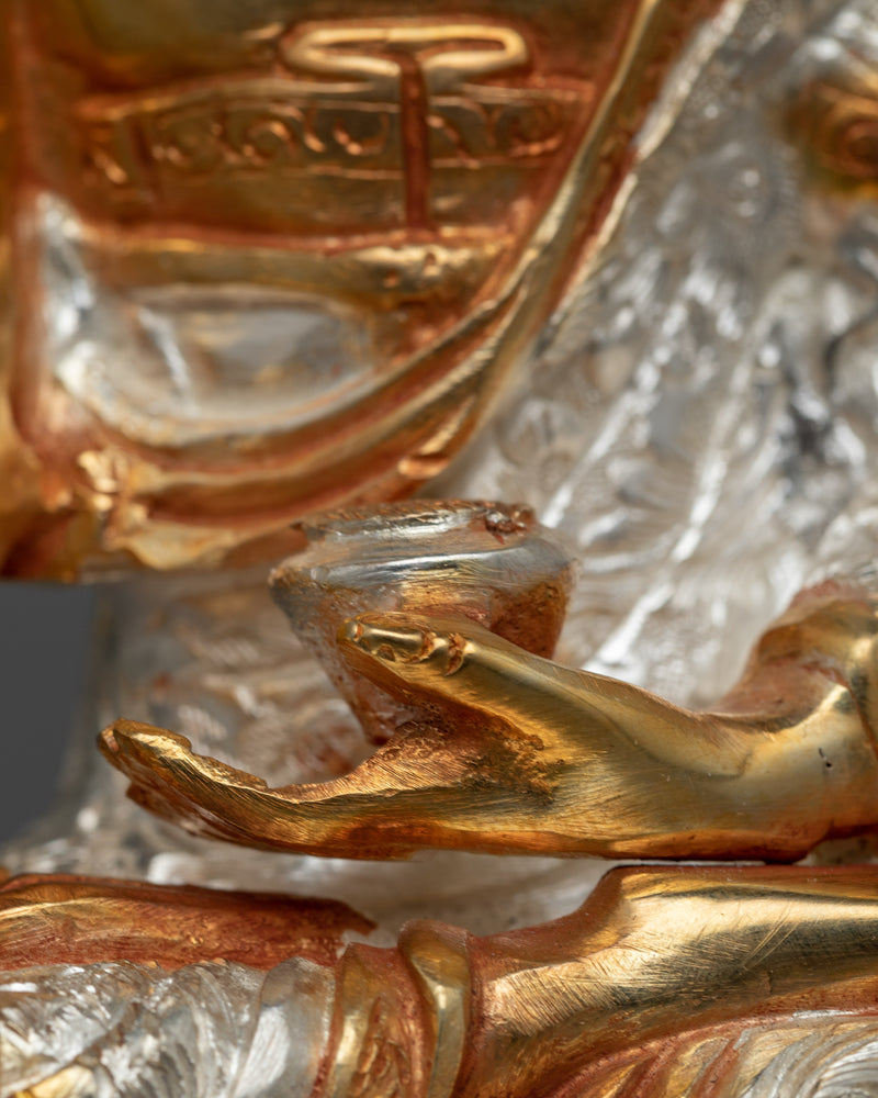 Shakyamuni Buddha Gold Silver Plated Statue | Handcrafted Emblem of Enlightenment