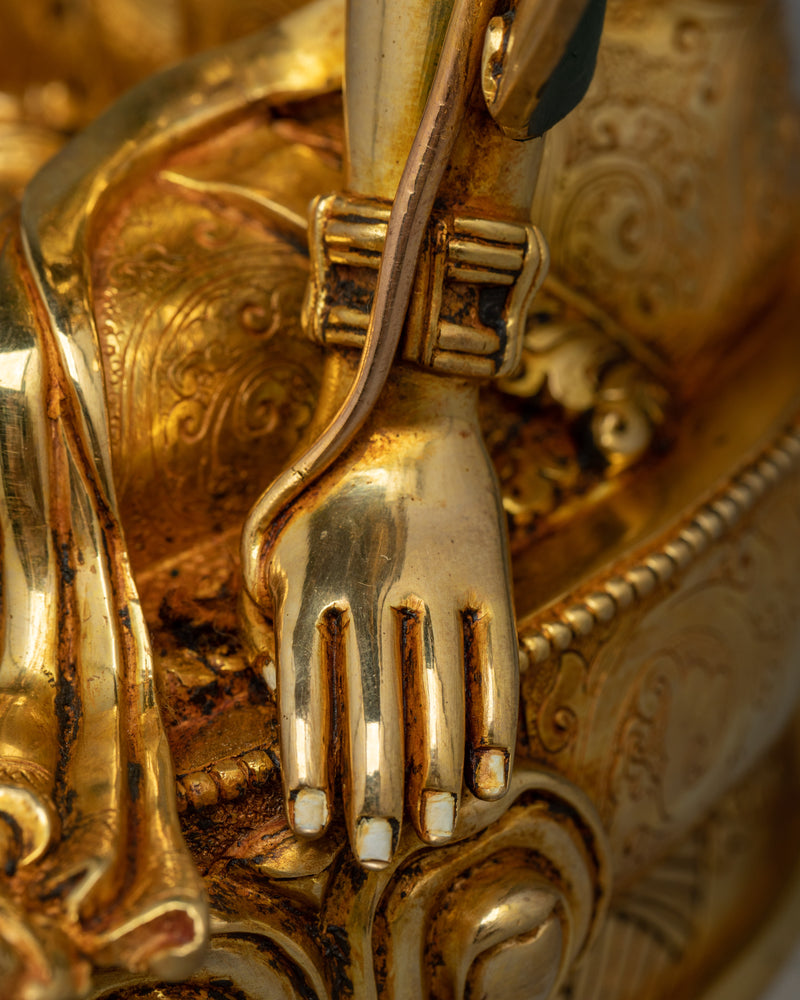 Gold Gilded Chenrezig Statue | Handcrafted Symbol of Compassion