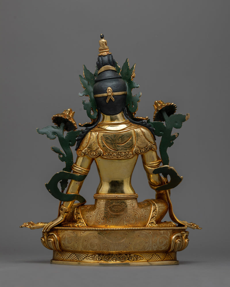 Gold Gilded Chenrezig Statue | Handcrafted Symbol of Compassion