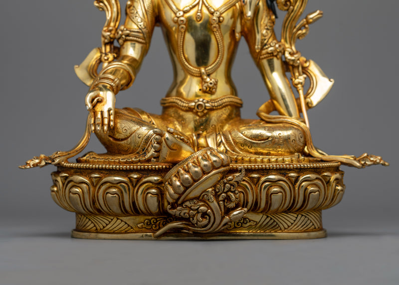 Gold Gilded Chenrezig Statue | Handcrafted Symbol of Compassion