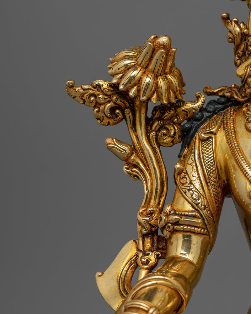 Gold Gilded Chenrezig Statue | Handcrafted Symbol of Compassion