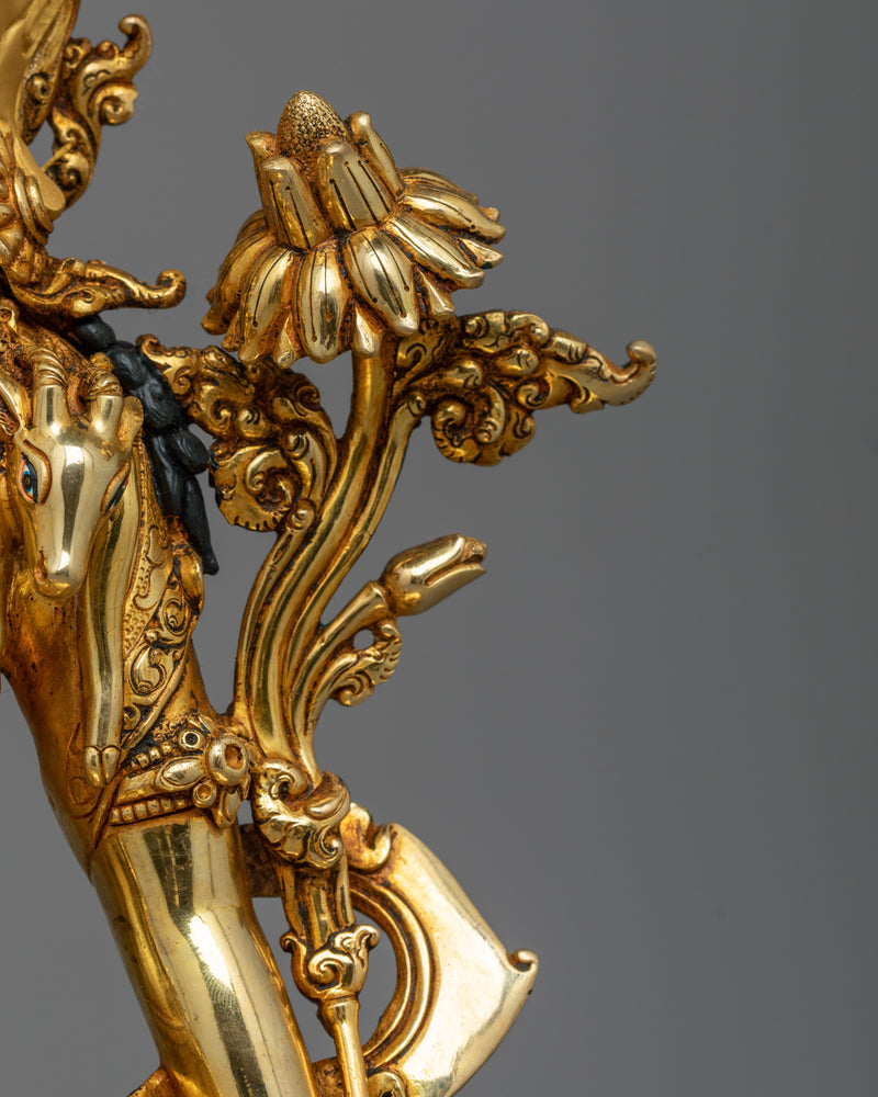 Gold Gilded Chenrezig Statue | Handcrafted Symbol of Compassion