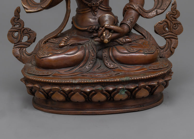 Vajra Sattva Oxidized Statue | Handcrafted Emblem of Purity