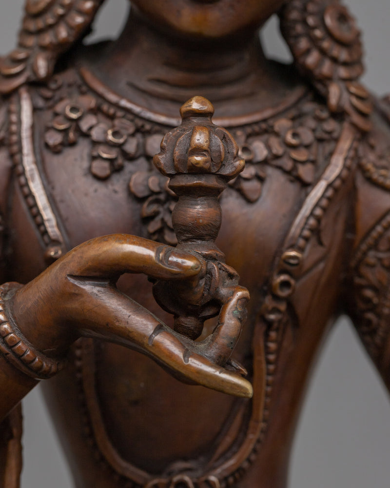 Vajra Sattva Oxidized Statue | Handcrafted Emblem of Purity