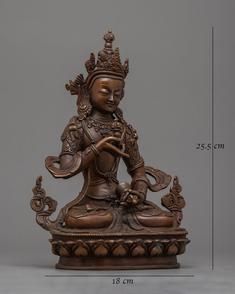 Vajra Sattva Oxidized Statue | Handcrafted Emblem of Purity