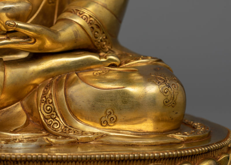 Shakyamuni Buddha Handcrafted Statue | 24K Gold-Gilded Beacon of Enlightenment