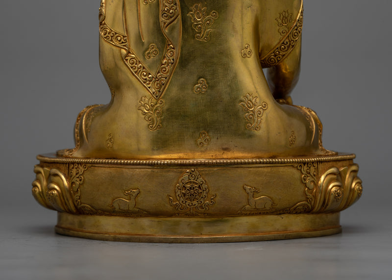 Shakyamuni Buddha Handcrafted Statue | 24K Gold-Gilded Beacon of Enlightenment