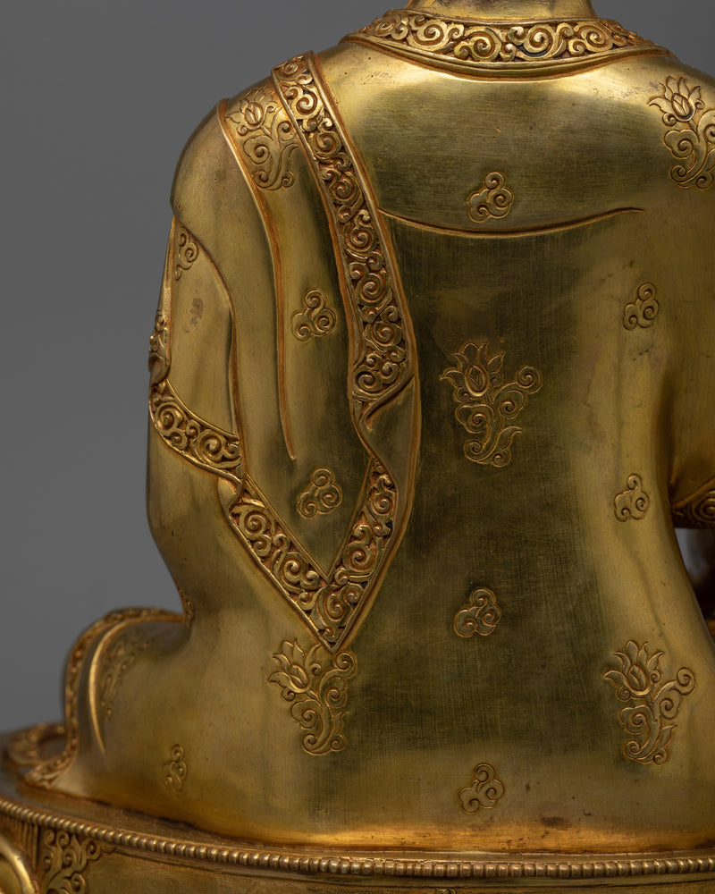 Shakyamuni Buddha Handcrafted Statue | 24K Gold-Gilded Beacon of Enlightenment