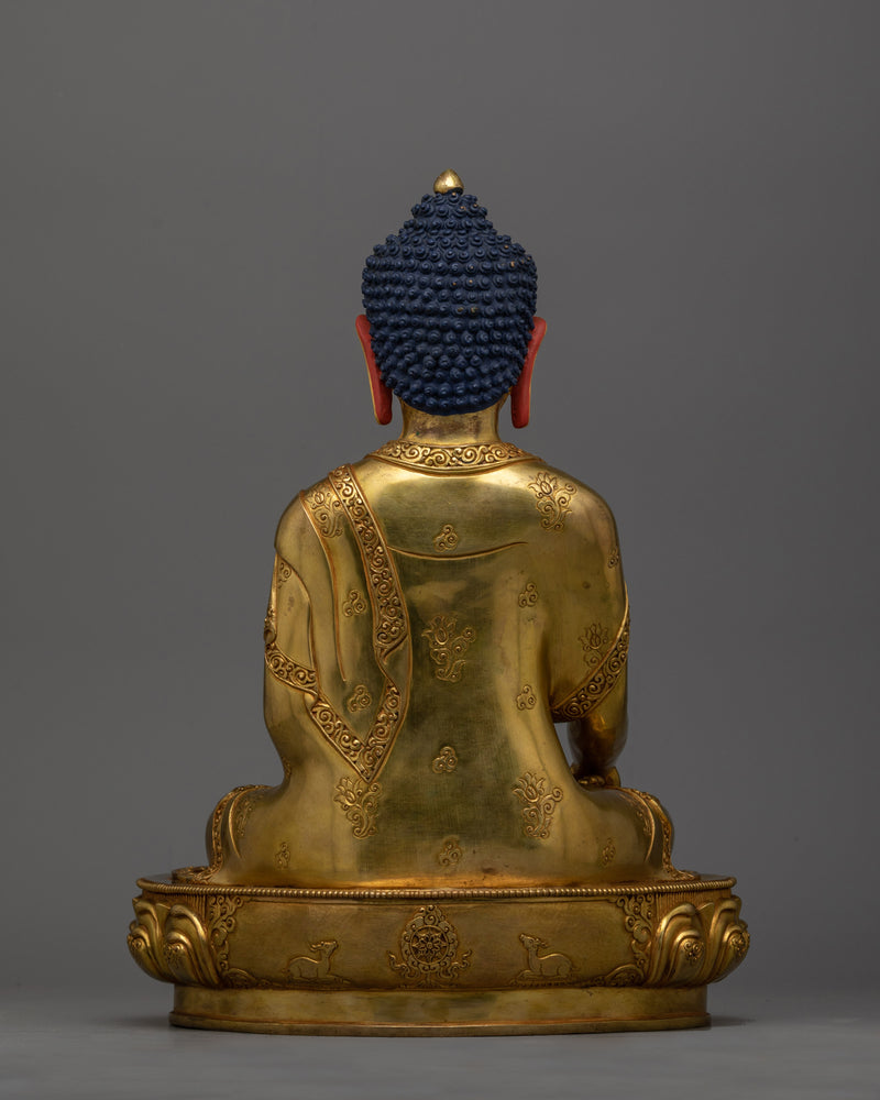 Shakyamuni Buddha Handcrafted Statue | 24K Gold-Gilded Beacon of Enlightenment