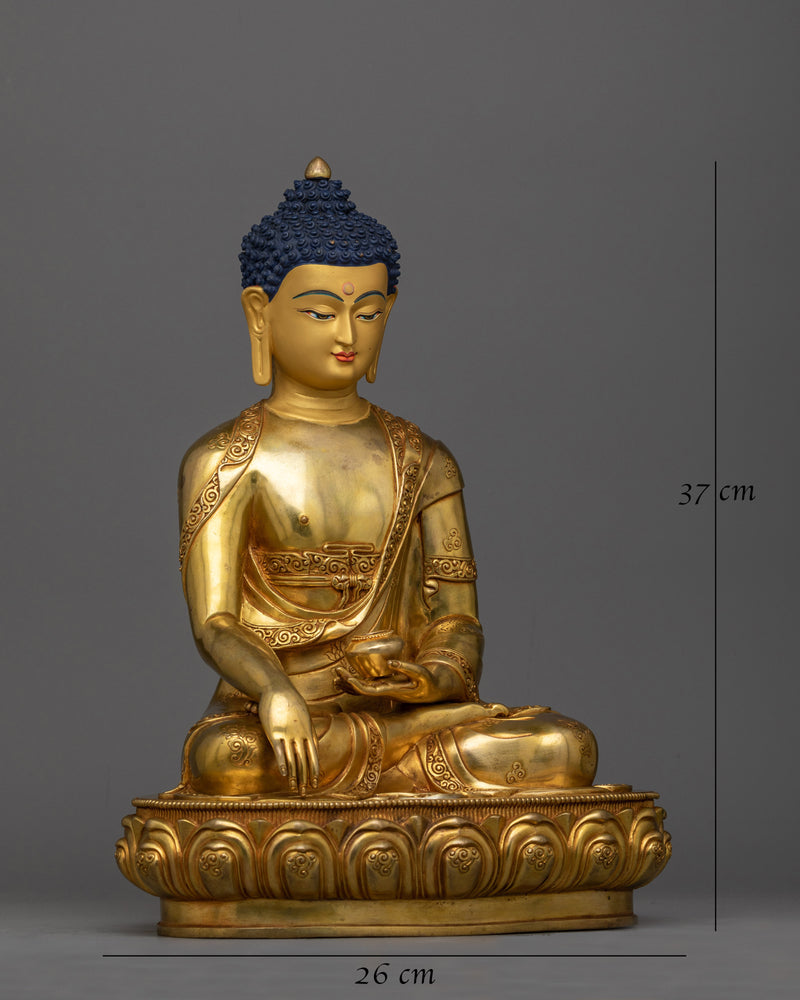 Shakyamuni Buddha Handcrafted Statue | 24K Gold-Gilded Beacon of Enlightenment