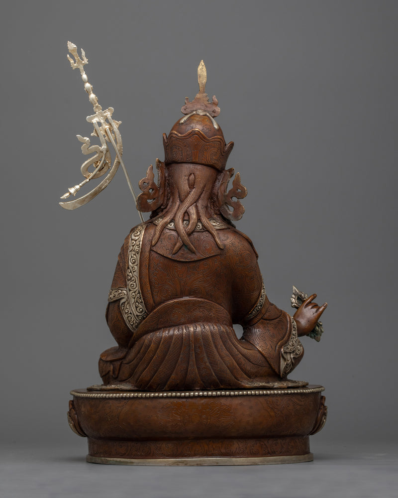 Oxidized Guru Rinpoche Statue | Handcrafted Symbol of Wisdom