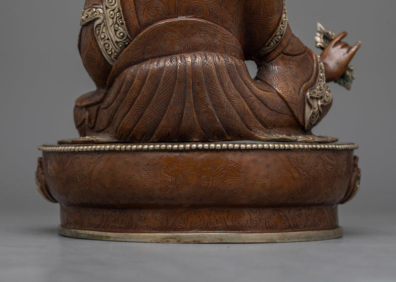 Oxidized Guru Rinpoche Statue | Handcrafted Symbol of Wisdom