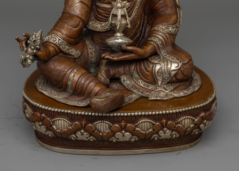 Oxidized Guru Rinpoche Statue | Handcrafted Symbol of Wisdom