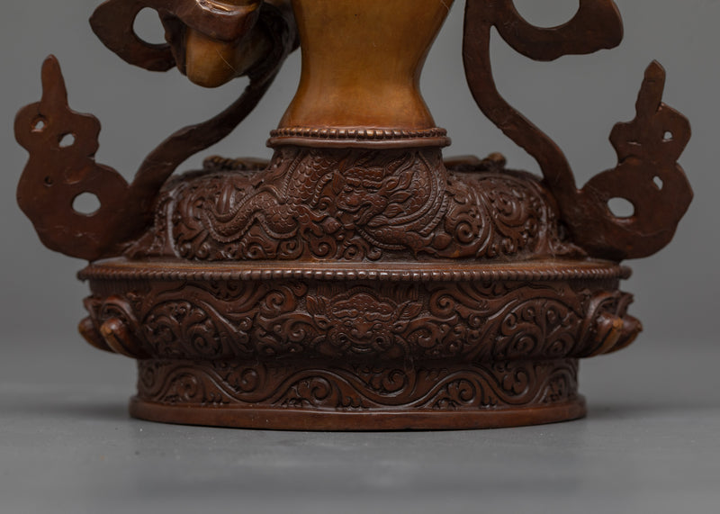 Oxidized Insight Deity Manjushri Statue | Handcrafted Symbol of Wisdom