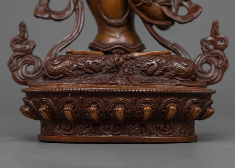 Oxidized Insight Deity Manjushri Statue | Handcrafted Symbol of Wisdom