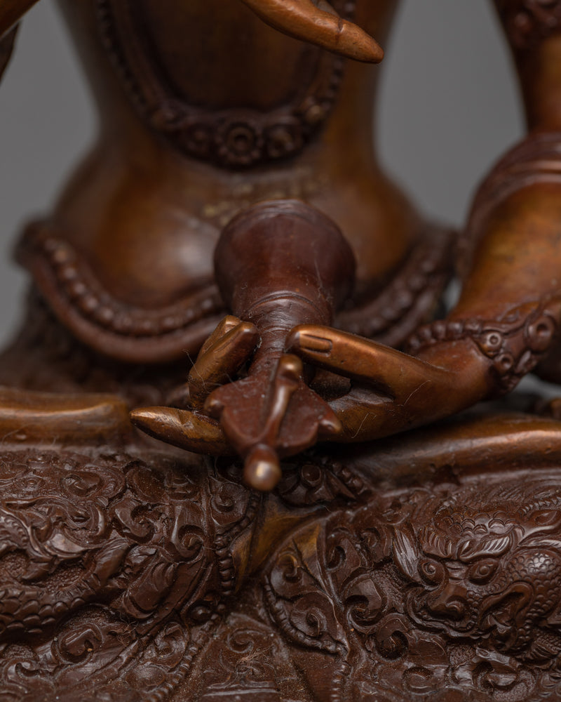 Vajrasattva Purify Deity Oxidized Statue | Handcrafted Symbol of Purification