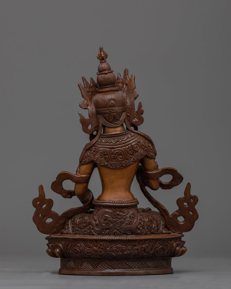 Vajrasattva Purify Deity Oxidized Statue | Handcrafted Symbol of Purification