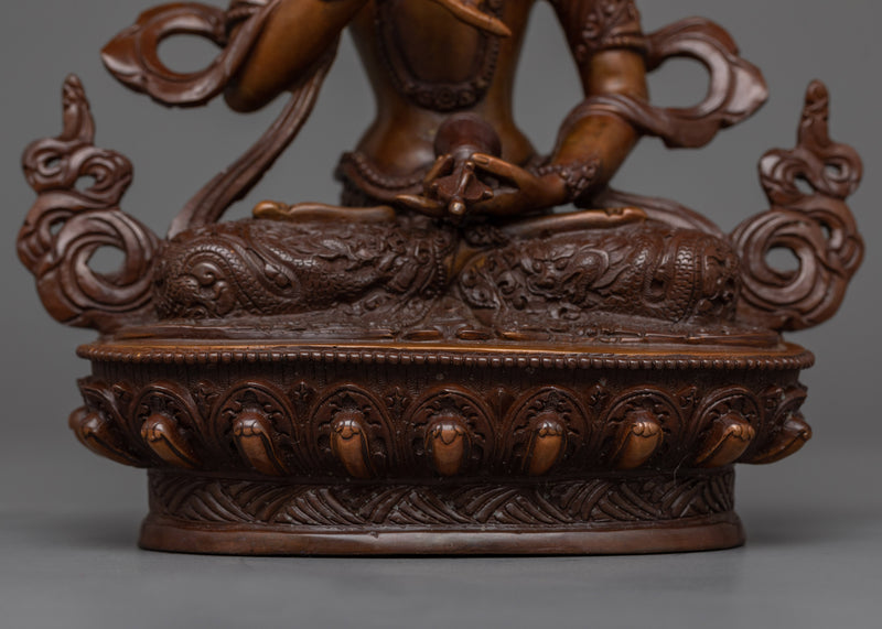 Vajrasattva Purify Deity Oxidized Statue | Handcrafted Symbol of Purification